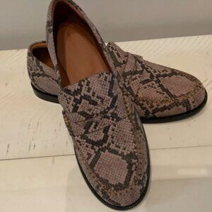 Free People Blanket Stitch Loafer - Beige Snake - Never Worn!